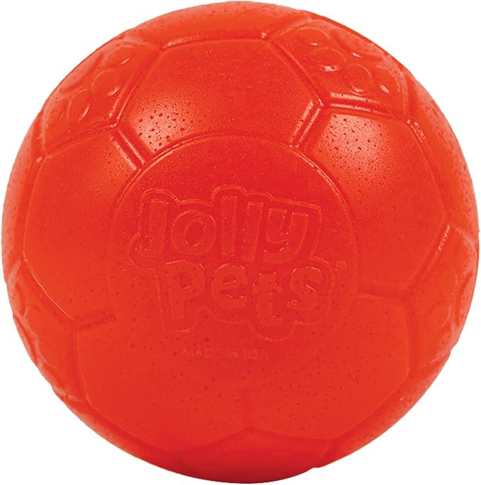 Jolly Pets Mini Jolly Soccer Ball; Floating-Bouncing Dog Toy; 4" Orange