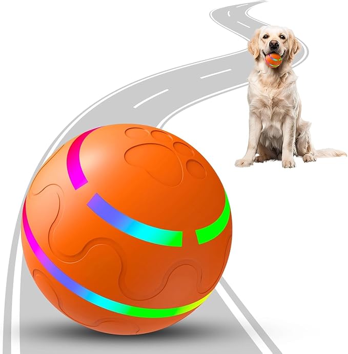 Interactive Rolling Dog Toys Dog Ball,[2025 Newly Upgraded] Durable Motion Activated Automatic Moving, Bouncing, Vibrating Pet Toys for Small/Medium/Large Dogs,USB Rechargeable, Waterproof