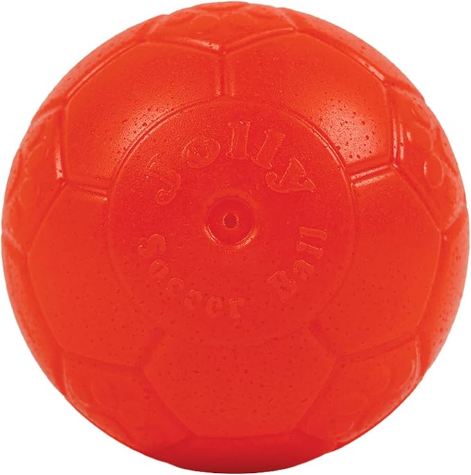 Jolly Pets Mini Jolly Soccer Ball; Floating-Bouncing Dog Toy; 4" Orange