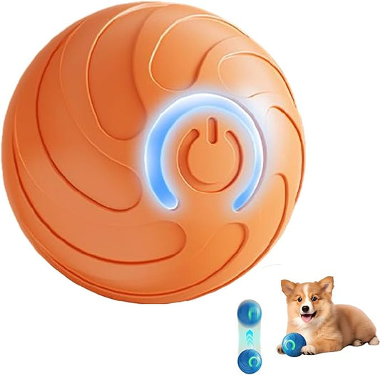 Smart Jumping Ball Dog Toy, 2025 New Vibrating Dog Ball, Interactive Bouncing Toys for Small Medium Large Dogs (Orange)