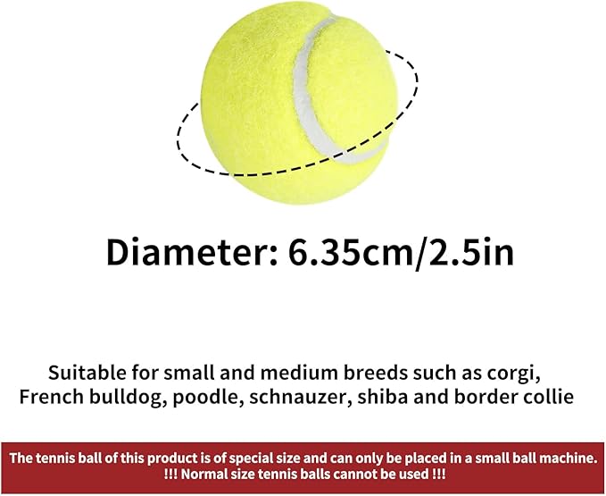 ALL FOR PAWS Interactive Dogs Ball Toy, 2.5" Dog Safety Fetch Balls Toy with High Bounce, Exercise and Play Dogs Tennis Balls Suitable for Ball Launchers