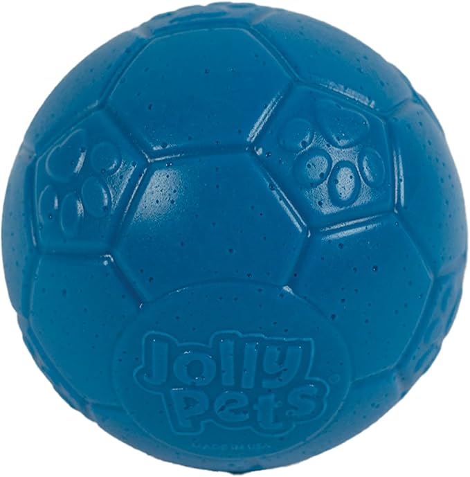 Jolly Pets Mini Jolly Soccer Ball; Floating-Bouncing Dog Toy; 3" Ocean Blue
