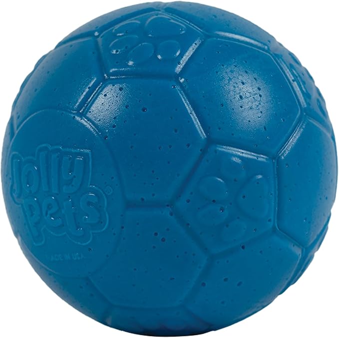 Jolly Pets Mini Jolly Soccer Ball; Floating-Bouncing Dog Toy; 3" Ocean Blue