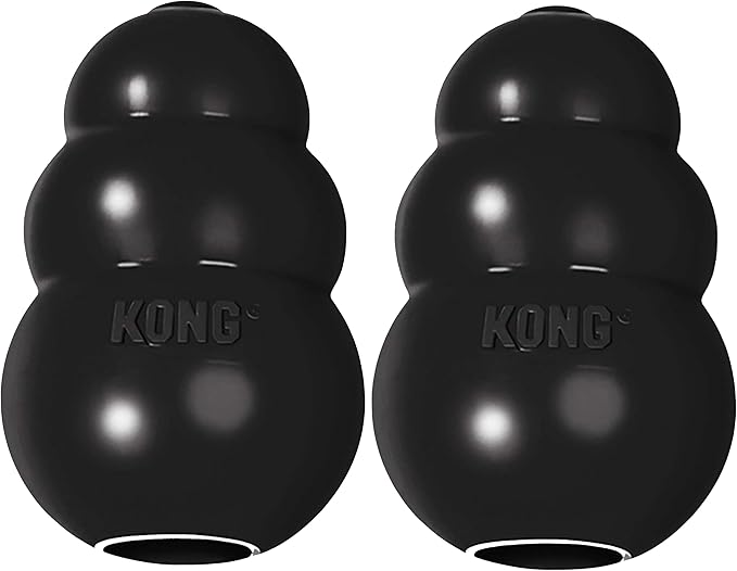 KONG Extreme Dog Toy - Fetch & Chew Toy - Treat-Filling Capabilities & Erratic Bounce for Extended Play Time Most Durable Natural Rubber Material - for Power Chewers - for Large Dogs (Pack of 2)