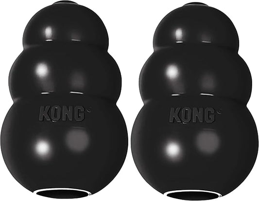 KONG Extreme Dog Toy - Fetch & Chew Toy - Treat-Filling Capabilities & Erratic Bounce for Extended Play Time Most Durable Natural Rubber Material - for Power Chewers - for Large Dogs (Pack of 2)