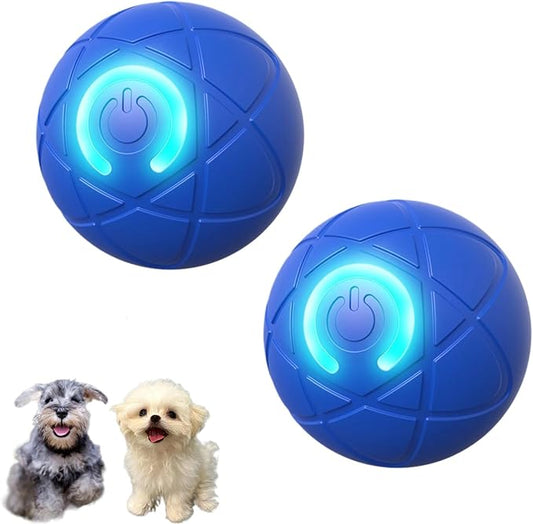 Interactive Smart Jumping Ball for Dogs from Elastic Fun and Efficient Playtime.Jumping Ball Dog Toy,Suit Small,Medium, and Large Dogs (Double Blue)