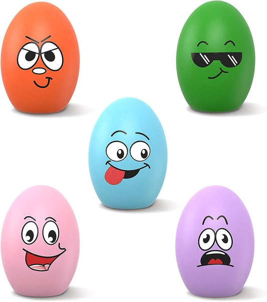 Squeaky Dog Toys, Soft Puppy Egg Balls, Funny Interactive Squeak Pet Chew Toy, [5 Pack] Fetch Play Balls Toy for Puppies Small Medium Breeds, 2.6"*1.8"