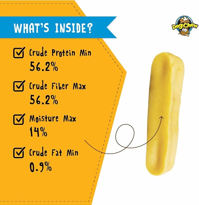 Tibetan Dog Chew Yak Cheese Sticks - Natural Handmade Treats for Extra Large Dogs, Long-Lasting and Easy to Digest with No Additives, Rawhide, Grains, or Gluten, Perfect for Aggressive Chewers, 1 Chew
