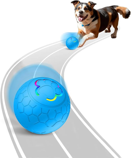 Smart Interactive Dog Toys Ball, Auto Bouncing Rotating Ball, Moving Pet Toys for Small Dogs Under 20 lbs - 2.2 Inch Puppy Toy for Indoor/Outdoor Play, USB Rechargeable, Fun Gift for Boredom, Blue