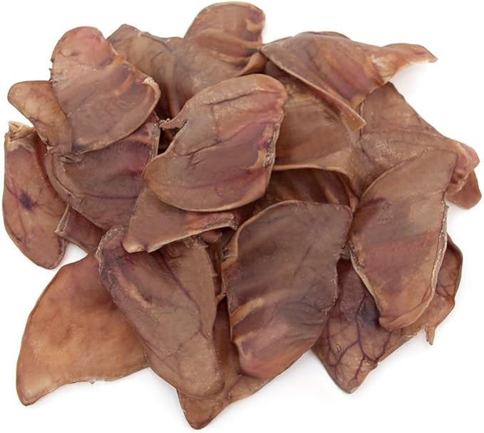 Best Pet Supplies GigaBite Roasted Pig Ears for Dogs - Natural Dog Chews, Roasted Pigs Ears, Safe for Puppies and Aggressive Chewers, Cleans Teeth and Gums - Pack of 25