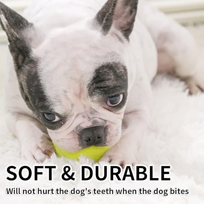 ptlsy Dog Tennis Balls 16 Pack Pet Mini Tennis Ball for Small Medium Dogs Fetching (2 inch)