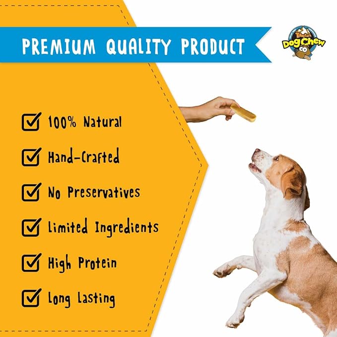 Tibetan Dog Chew Yak Cheese Sticks - Natural Handmade Treats for Extra Large Dogs, Long-Lasting and Easy to Digest with No Additives, Rawhide, Grains, or Gluten, Perfect for Aggressive Chewers, 1 Chew