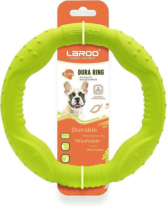 LaRoo Aggressive Chewer Toys - Floatable Flying Disc & Tug Toys for Dog Play, Fetch & Catch
