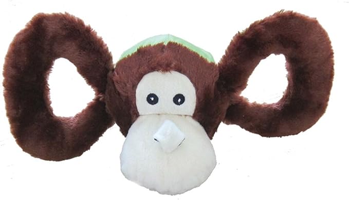 Jolly Pets Jolly Tug-a-Mal Monkey Tug/Squeak Toy, Small