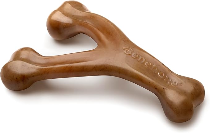 Benebone Wishbone Durable Dog Chew Toy for Aggressive Chewers, Duck, Made in USA, Medium