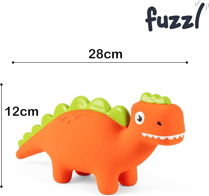 Fuzzly Steggy Latex Dog Chew Toys with Squeaker Soft Squeaker Puppy Toy Dinosaur