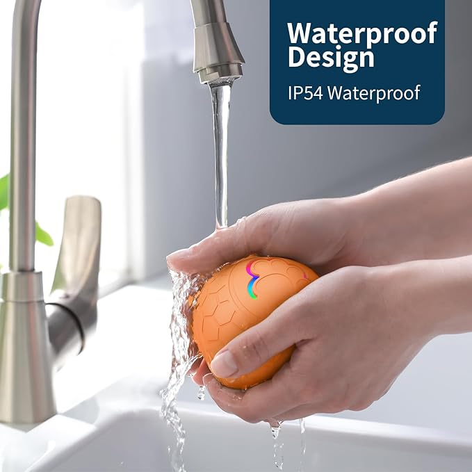 Smart Interactive Dog Toys Ball, Auto Bouncing Rotating Ball, Moving Pet Toys for Small Dogs Under 20 lbs - 2.2 Inch Puppy Toy for Indoor/Outdoor Play, USB Rechargeable, Fun Gift for Boredom, Orange