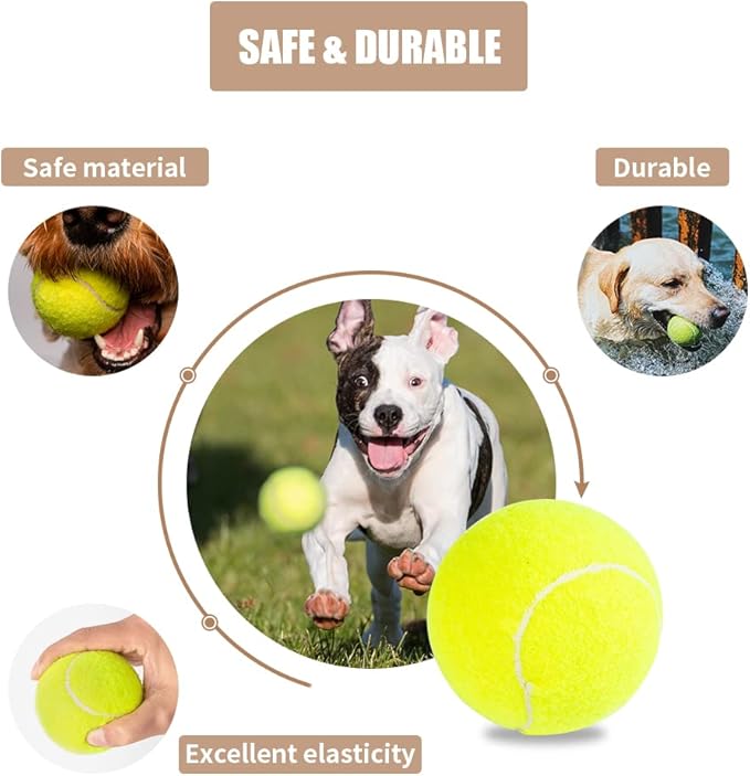 ptlsy Dog Tennis Balls 16 Pack Pet Mini Tennis Ball for Small Medium Dogs Fetching (2 inch)