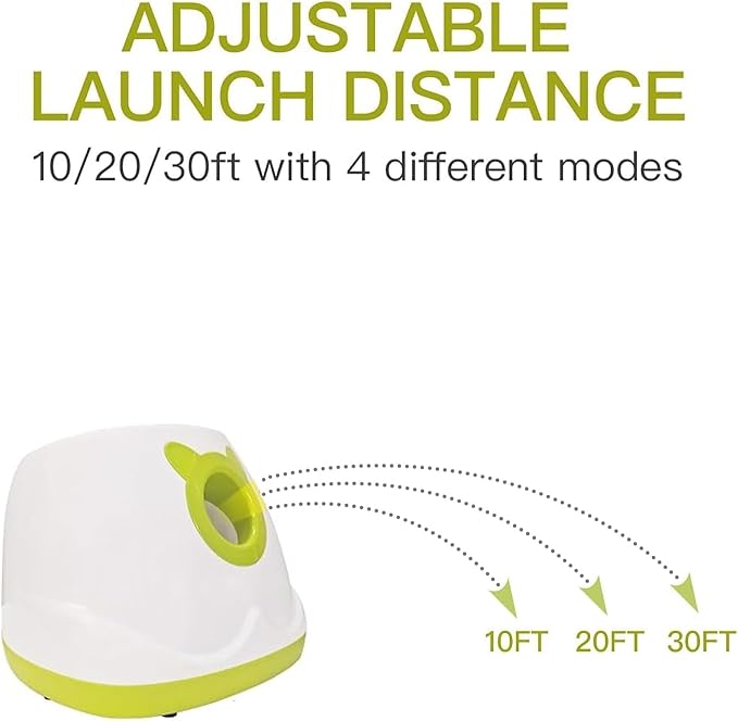 Automatic Dog Ball Launcher for Small to Medium Sized Dogs, Dog Interactive Toy Pet Ball Thrower with Balls (Yellow)