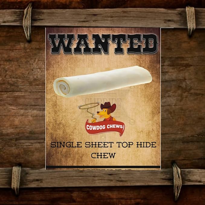 Cowdog Chews 5-6 Inches Rawhide Retriever Roll - Chewing Dog Treat, 100% Natural - Natural Grass Fed Livestock Sourced (22 Pack)