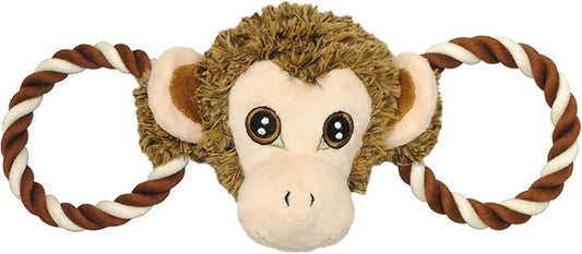 Jolly Pets Jolly Tug-a-Mal Monkey Tug/Squeak Toy, Medium