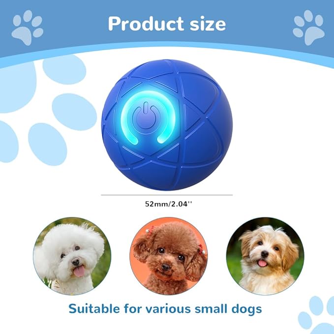 2PCS Dog Ball, 2025 Upgrade Vibrating Dog Ball Interactive Pet Balls Shaky Toy, USB Rechargeable Smart Shaking Pet Bounce Balls Automatic Moving Pet Toy for All Dogs (#B1)