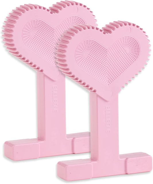 Bullibone Nylon Dog Chew Toy Nylon Bone - Improves Dental Hygiene, Easy to Grip Bottom, and Permeated with Flavor (Peppermint, Small - 2 Pack)