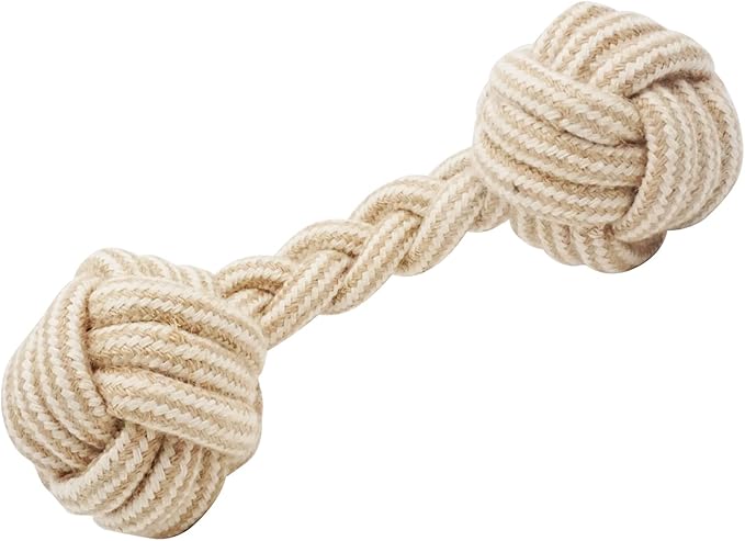 Dog Chew Toys-Puppy Tug Toys-Natural Cotton Rope-Pets Teething Interactive Knots for Small Medium Dog Mutt (Set of 4)