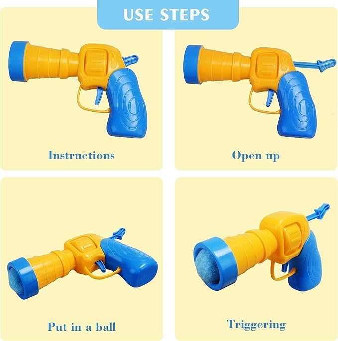 Mewlmart Interactive Cat Toys for Indoor Plush Ball Launcher Cat Enrichment Toys Pom Pom Balls 30 Balls