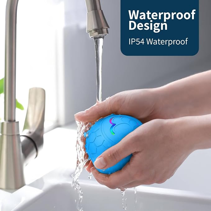 Interactive Dog Toys Balls, Dog Ball for Puppy Small Dogs Cats, Robust self-Rolling Ball, Tough Motion Activated Automatic Moving Dog Balls Toys Indoor Outdoor, Yellow