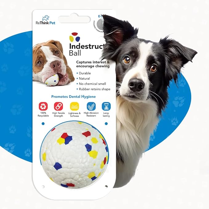 Indestructo Ball – Durable Dog Toy for Strong Chewers, Long-Lasting Rubber Ball for Fetch, Boredom Relief & Outdoor Play