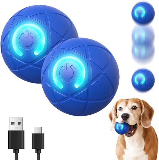 2PCS Dog Ball, 2025 Upgrade Vibrating Dog Ball Interactive Pet Balls Shaky Toy, USB Rechargeable Smart Shaking Pet Bounce Balls Automatic Moving Pet Toy for All Dogs (#B1)