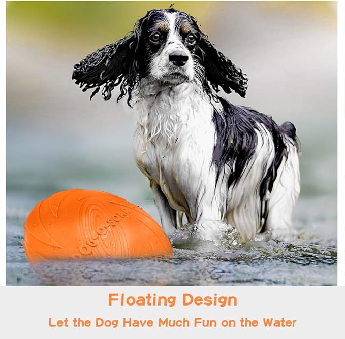 Dog Flying Discs 8.7inches Durable Pet Interactive Toys Soft Rubber for Medium Large Breeds Training Outdoor Flight Orange