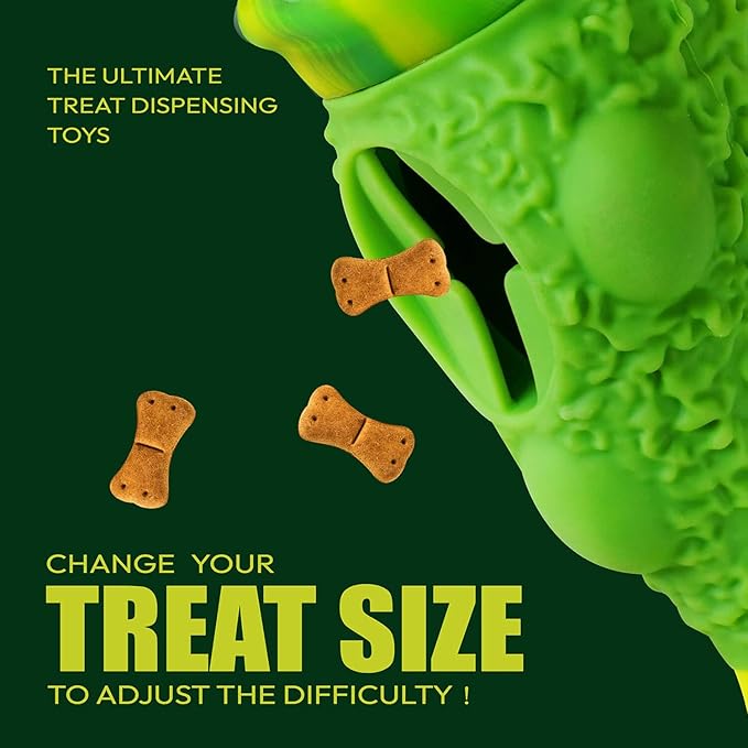 Tough Dog Chew Toys for Aggressive Chewers, Interactive Treat Dispensing Dog Toy, Durable Dog Toys for Small Medium & Large Dogs - Great for Boredom