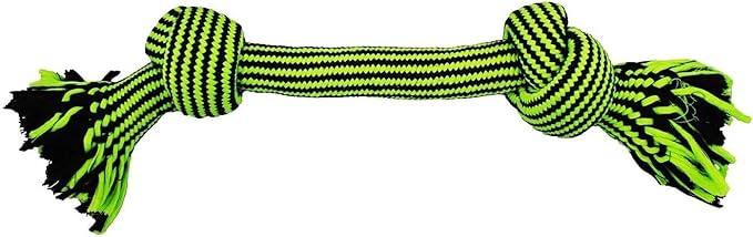 Jolly Pets Knot-N-Chew 2 Knot Green/Black Large/x Large