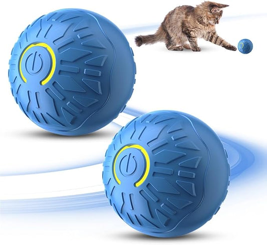 2PCS Dog Ball, 2025 Upgrade Vibrating Dog Ball Interactive Pet Balls Shaky Toy, USB Rechargeable Smart Shaking Pet Bounce Balls Automatic Moving Pet Toy for All Dogs (#C1)