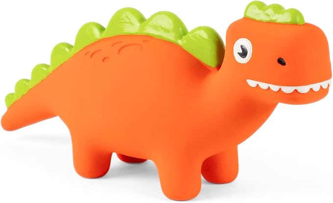 Fuzzly Steggy Latex Dog Chew Toys with Squeaker Soft Squeaker Puppy Toy Dinosaur