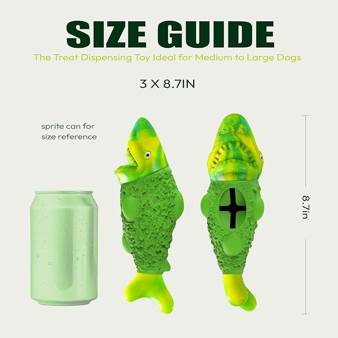 Tough Dog Chew Toys for Aggressive Chewers, Interactive Treat Dispensing Dog Toy, Durable Dog Toys for Small Medium & Large Dogs - Great for Boredom