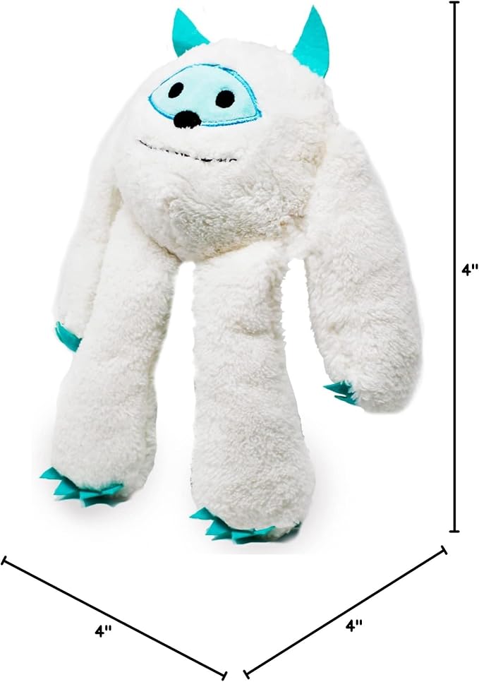 Flourish Pets 3-in-1 Multi-Layer Dog Toys for Aggressive Chewers | Non-Toxic BPA Free Double Stitched Soft Fabric Exterior | Long-Lasting Dog Plush Toys Small Yeti 8"