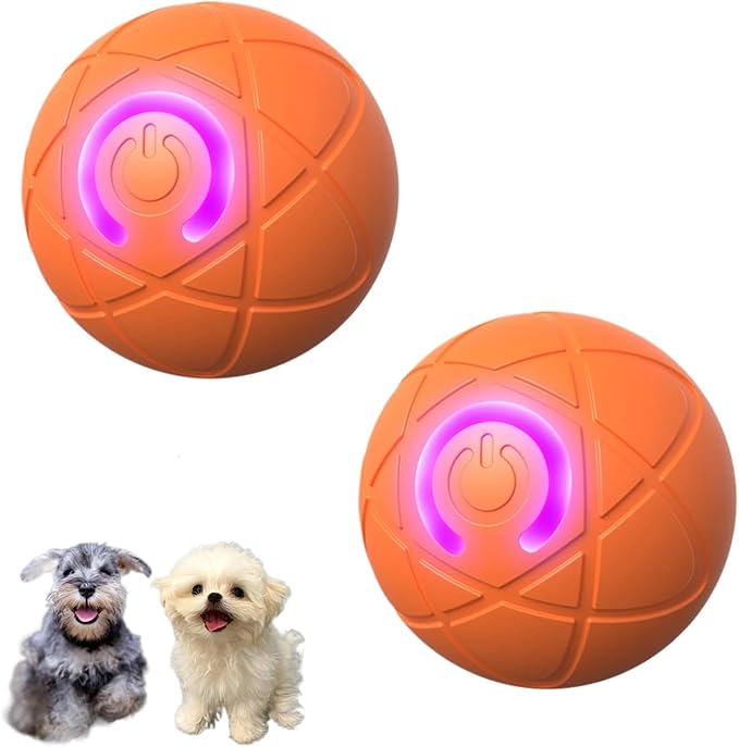 Interactive Smart Jumping Ball for Dogs from Elastic Fun and Efficient Playtime.Jumping Ball Dog Toy,Suit Small,Medium, and Large Dogs (Double Orange)