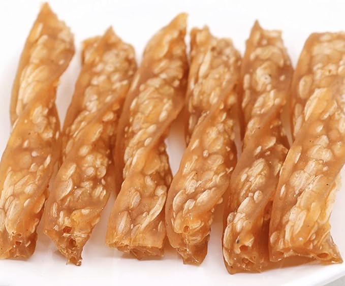 Chicken Dog Chew Twist Sticks, Puffed Human Grade Chicken Dog Treat Sticks, Rawhide Alternative, Easy to Digest 10pcs/Pack