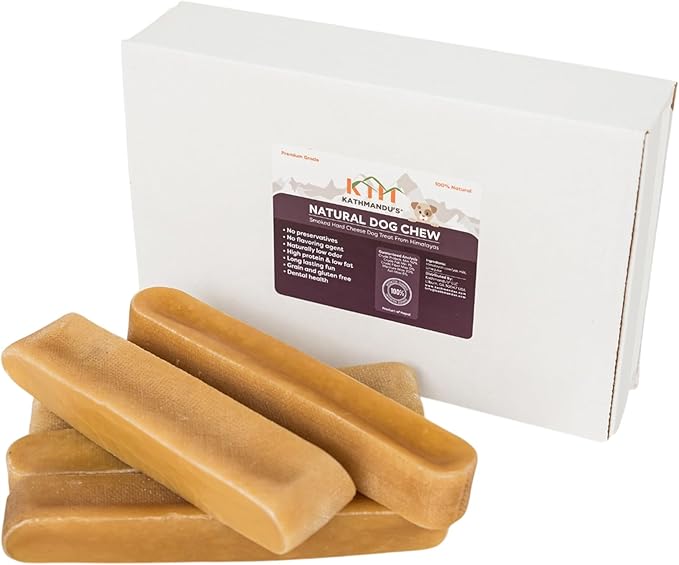 100% Natural Himalayan Yak Cheese for Dogs - Mega (Pack of 5) - Sourced from Pristine Himalayan Foothill, Rawhide-Free, NO preservatives