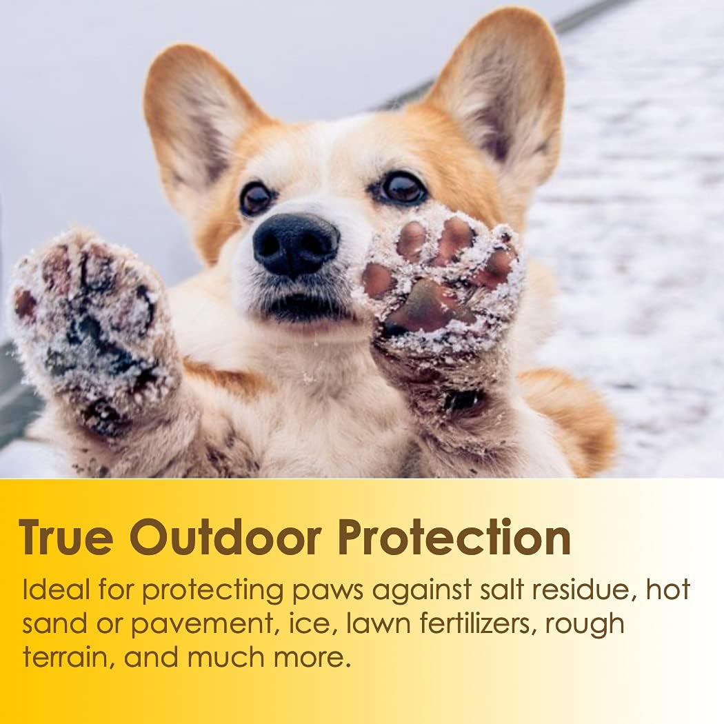 [8 OZ] Natureland Organic Paw Wax for Dogs and Cats, Natural Outdoor Protection to Heal, Repair, and Protect Dry, Chapped, or Rough Pads, Helps Protects Paws on Snow, Sand, or Dirt (8 OZ)