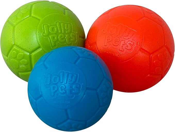 Jolly Pets Mini Jolly Soccer Ball; Floating-Bouncing Dog Toy; 4" Green Apple