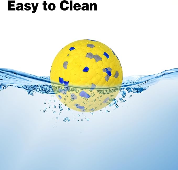 Indestructible Dog Ball Toy, Durable Dog Tennis Balls for Aggressive Chewers, High Bounce & Floating Balls for Dogs, Jolly Ball for Fetch in Yard, Beach & Pool(4 Pack)