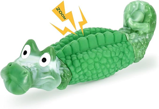 HGB Dog Chew Toys for Aggressive Chewers, Squeaky Indestructible Dog Toy to Keep Them Busy & Reduce Boredom for Medium, Large Breed, Peanut Flavor