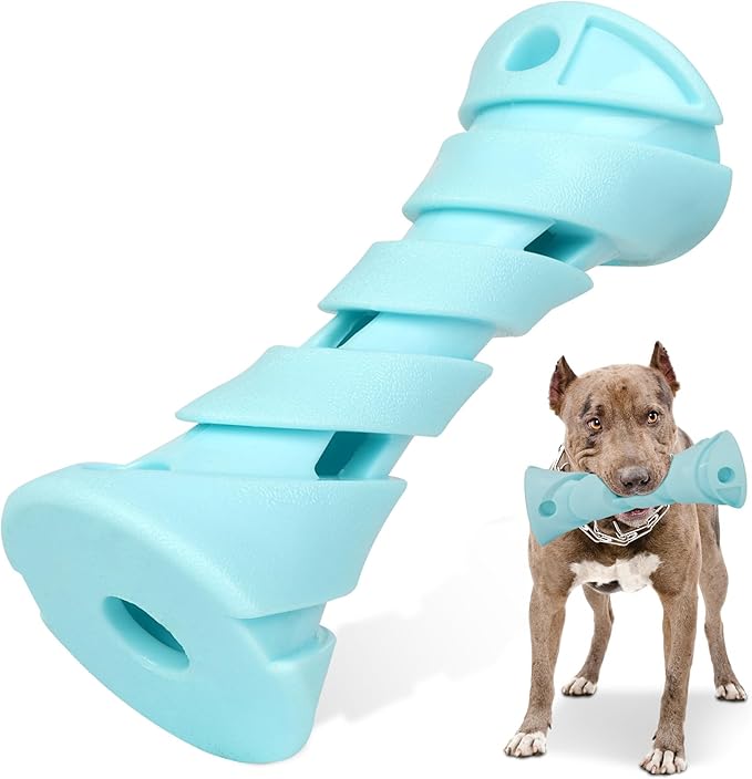 Interactive Dog Puzzle Toy for Boredom, Rubber Chew Toy Teething Toy to Keep Them Busy, Treat Dispensing Slow Feeder, Interactive Fetch & Dental Cleaning