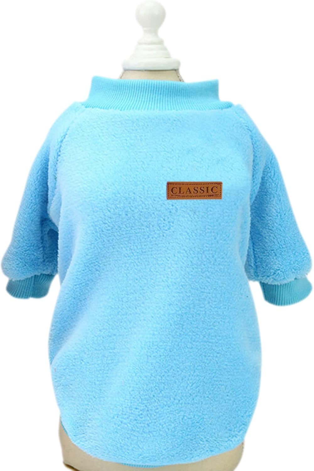 Jecikelon Pet Dog Clothes Dog Sweater Soft Thickening Warm Pup Dogs Shirt Winter Puppy Sweater for Dogs (Z01-Blue, XX-Small)