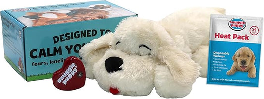 Original Snuggle Puppy Toys - Heartbeat Puppy for Dogs - Pet Anxiety Relief and Calming Aid - Comfort Dog Toys for Behavioral Training