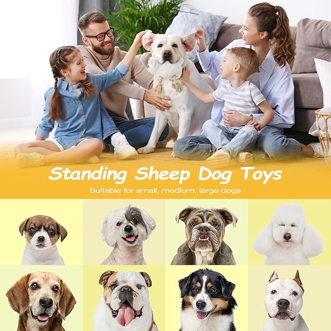 Large Dog Squeaky Toys, Stuffed Animal Dog Chew Toy, Durable Plush Toy for Puppy, Small, Middle, Large Dogs